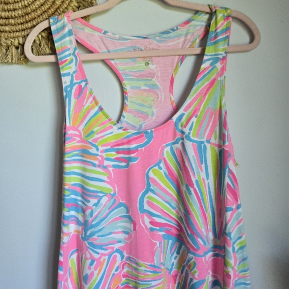 Lilly Pulitzer Monterey Tropical Pink Pout Shellabrate Swing Dress SZ Large - Picture 8 of 11